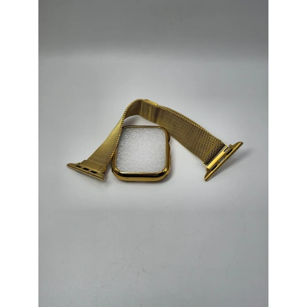 Posh Tech Gold Milanese Apple Watch Band Case Set 42/44/45mm